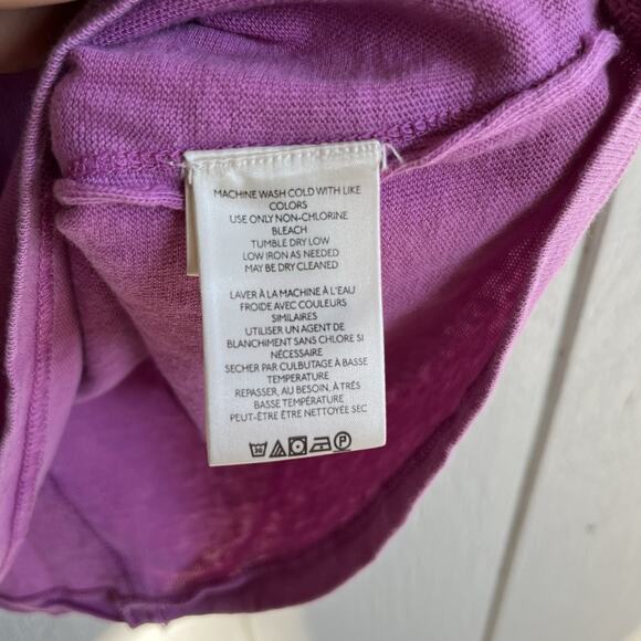 Free People NWT Cut It Out Tee Orchid Rain Pink Purple Cotton Size XS Oversized - Picture 9 of 10